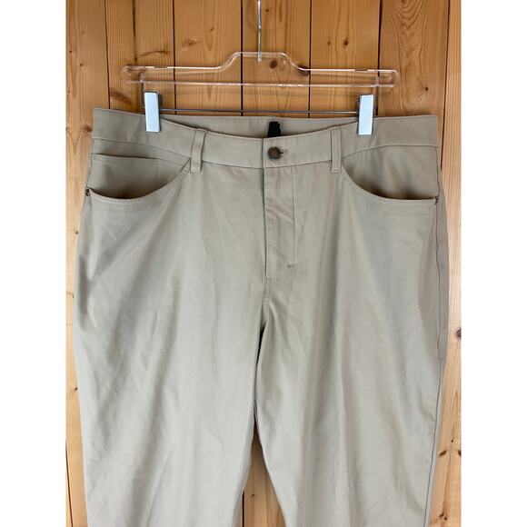 Lululemon Men's Flat-Front Slacks, Khaki - Size 35 x 29 inseam - Picture 3 of 9